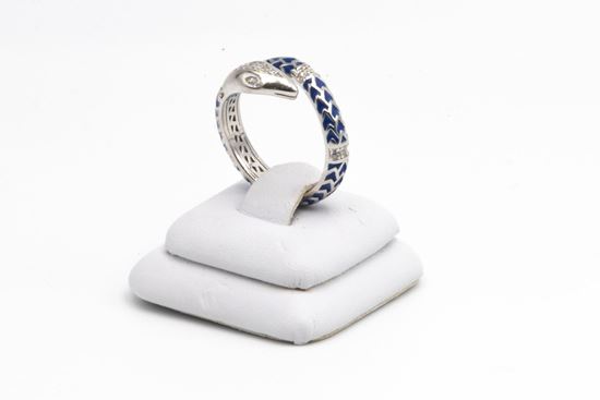 Immagine di Anello in argento 925 modello Snake Blu